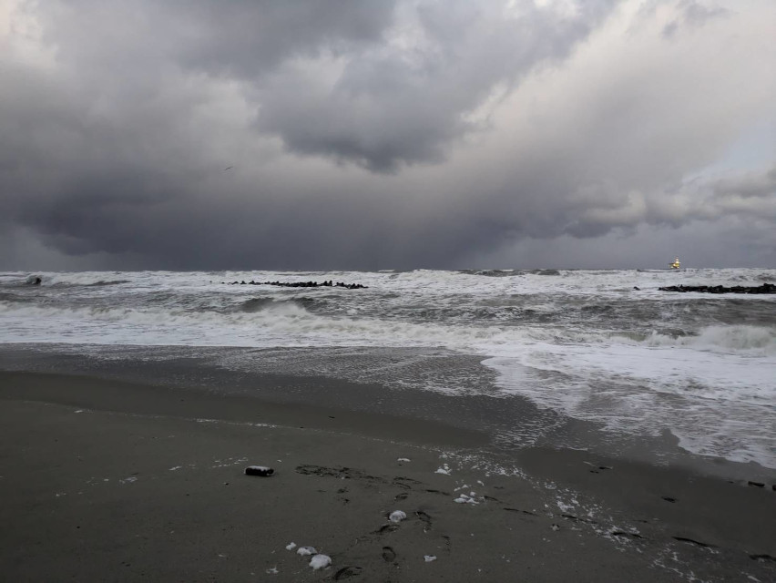 胎内市荒井浜の浜辺