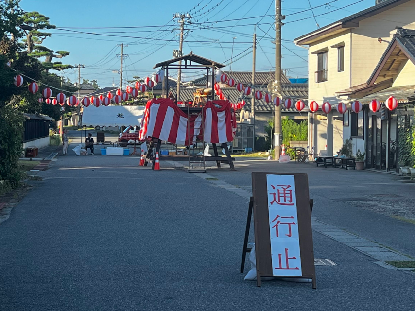 盆踊り、今日は集落のメイン通りも通行止め　ご協力をお願いいたします